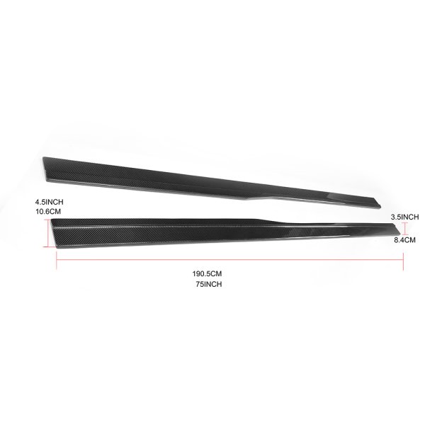 画像14: ◆VW フォルクスワーゲン MK7 ゴルフ7R/R-line用カーボンサイドスカートセット,サイドステップ/サイドシルセット/人気商品/クロスカーボン (14)