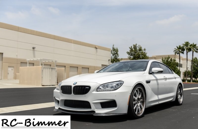 画像1: ◆BMW F12/F13/F06 M6バンパー用 VRSタイプフロントカーボンスポイラー/カーボンリップ/アンダーリップ/バンパーリップ/フュージョン/シュタイナー (1)