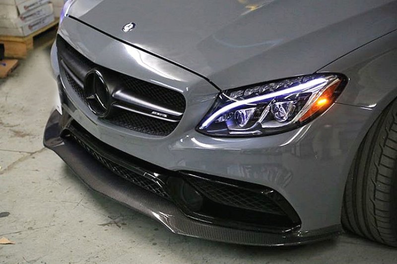 画像1: ◆メルセデス・ベンツ W205/C205 C63AMG クーペ/カブリオレ用 PSMスタイルフロントカーボンスポイラー/カーボンリップ/バンパーリップ (1)