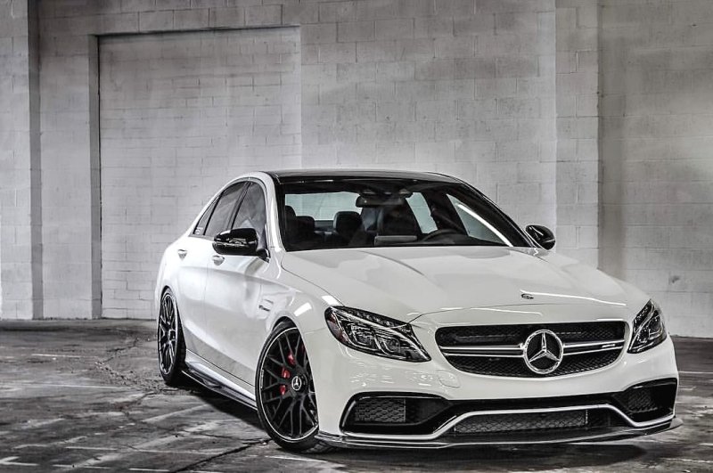 画像1: ◆メルセデス・ベンツ W205/S205 C63AMG セダン/ワゴン用PSMスタイルフロントカーボンスポイラー/カーボンリップ/バンパーリップ (1)