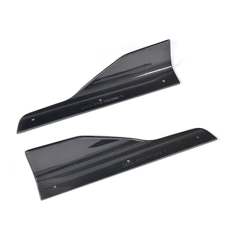 画像1: BMW F80M3/F82M4/F83M4用パフォーマンスタイプサイドステップ用カーボンスプリッターセット/カーボンカナードセット/サイドスカート/綾織/人気商品/エクステンションスポイラー (1)