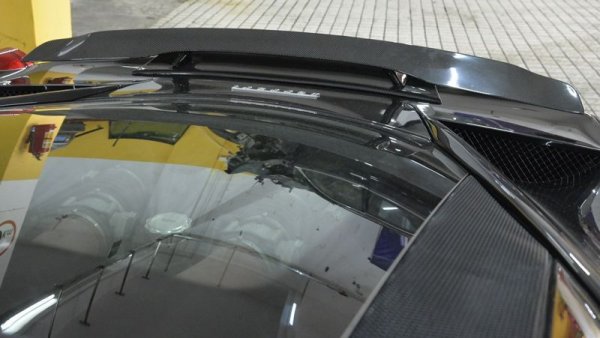 画像4: /フェラーリ 458イタリア クーペ/スパイダー用Novitタイプリア2段式カーボンウイング/カーボンスポイラー/リアスポイラーセット/本物カーボン/GTウイング/ノビテック (4)