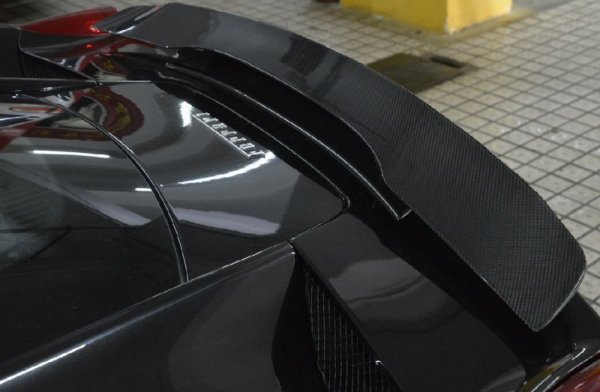 画像10: /フェラーリ 458イタリア クーペ/スパイダー用Novitタイプリア2段式カーボンウイング/カーボンスポイラー/リアスポイラーセット/本物カーボン/GTウイング/ノビテック (10)