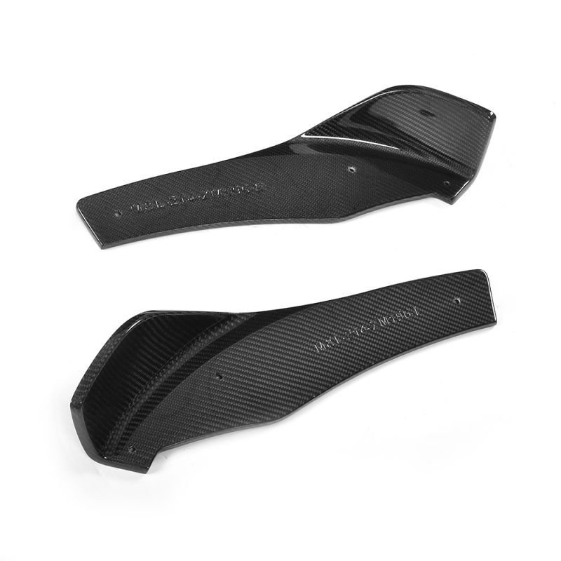 画像1: /BMW F80M3/F82M4/F83M4用パフォーマンスデザインフロントバンパー用カーボンスプリッターセット/バンパーカナード/バンパーリップ/本物カーボン/クロスカーボン (1)