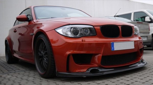 画像2: ◆BMW E82 1M用 3Dスタイル フロントカーボンスポイラー/リップスポイラー/バンパーリップ/本物綾織カーボン/1M/デザイン (2)