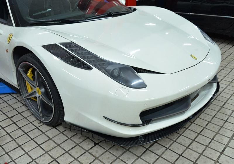 画像6: /フェラーリ 458イタリア クーペ/スパイダー用フロントカーボンスポイラー/カーボンリップ/バンパーリップ/本物カーボン/アンダースポイラー/ノビテック (6)