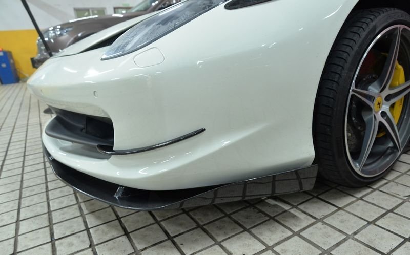 画像5: /フェラーリ 458イタリア クーペ/スパイダー用フロントカーボンスポイラー/カーボンリップ/バンパーリップ/本物カーボン/アンダースポイラー/ノビテック (5)