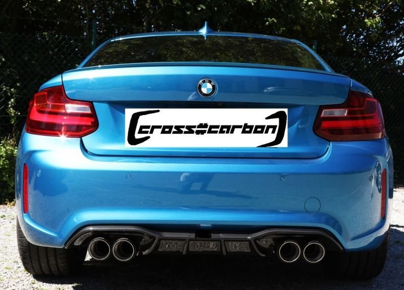 画像1: /BMW F87M2用AKRAデザインリアカーボンディフューザー/ディフェーザー/アンダーリップ/本物カーボン/クロスカーボン/整流効果/アクラポ (1)