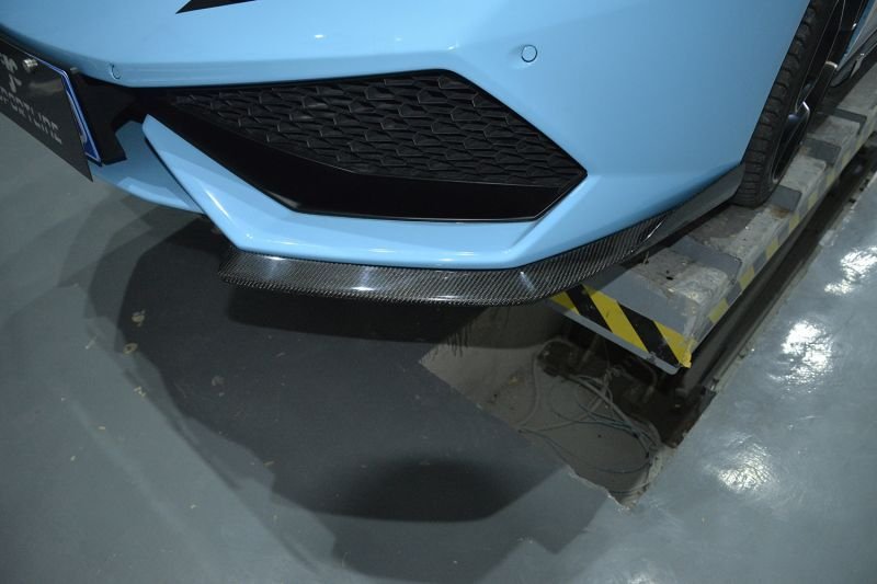 画像2: ◆ランボルギーニ Huracan ウラカン LP610-4用DMcスタイル フロントカーボンスプリッターセット/カーボンリップ/カーボンスポイラー (2)