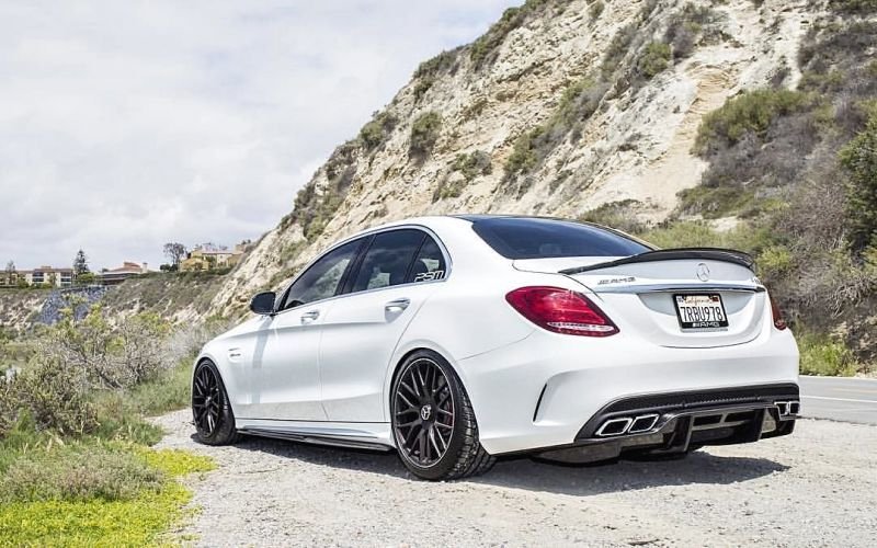 画像1: ◆メルセデス・ベンツW205/C205 C63AMGセダン/ワゴン用PSMタイプカーボンサイドスカートセット/サイドステップ/サイドエクステンション/綾織/サイドスカットル (1)