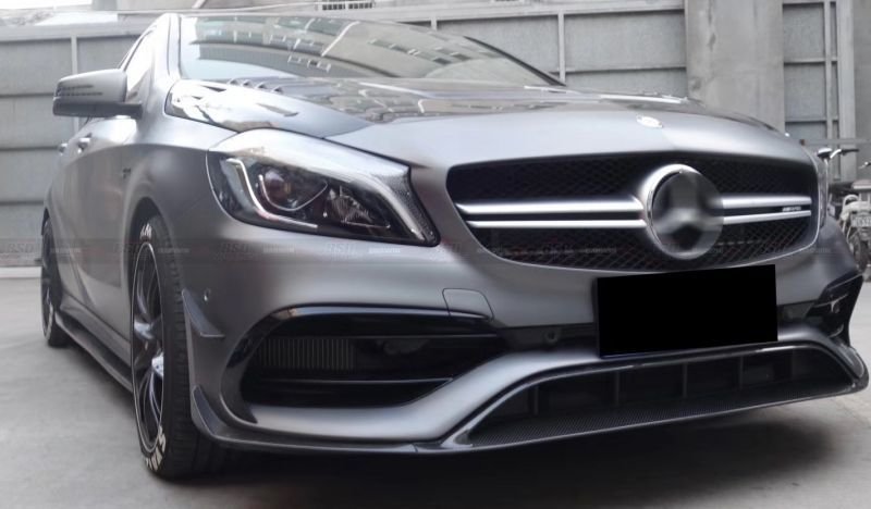 画像1: ◆メルセデス・ベンツ W176 後期A45AMG/A250/A180用BKSSスタイルフロントカーボンリップスポイラー/バンパーリップ/アンダーリップ (1)