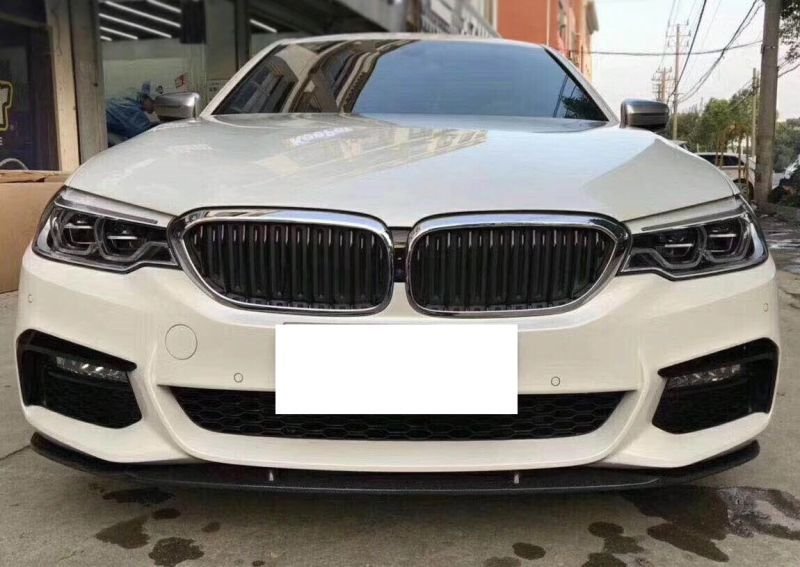 画像1: ◆BMW G30/G31 5シリーズセダン/ツーリング Mスポーツ用 Mパフォーマンスタイプワンピースカーボンスポイラー/カーボンリップ/バンパーリップ/フリッパー/523/530/540/550 (1)