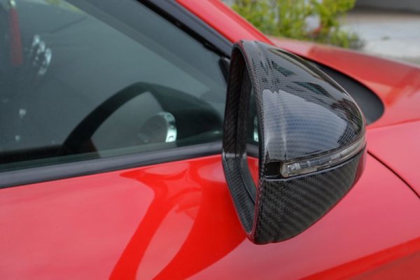 画像4: ◆アウディ8J TT/TTS R8用カーボンミラーカバーセット/綾織/クロスカーボン/AUDI/ドアミラーカバー/綾織カーボン/エアロ/人気商品/ (4)