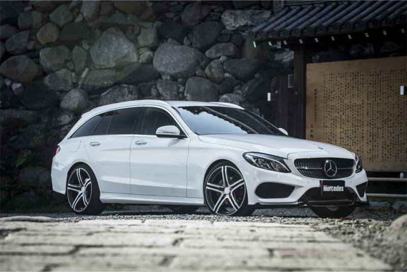 画像1: ◆メルセデス・ベンツ S205 2014〜 Cクラスワゴン用綾織カーボンピラー10点セット/クロスカーボン/C200/C250/C300/C350/C43/C63AMG (1)