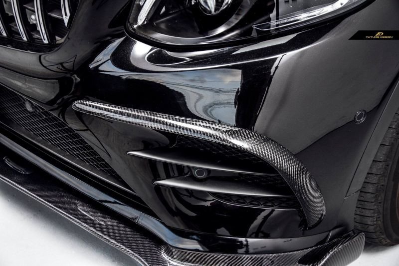 画像1: ◆メルセデス・ベンツ W253/C253 GLC/GLC クーペ AMGバンパー用 カーボンカナードセット/カーボンリップ/スプリッター/GLC200/GLC250/GLC43/X253/カーボンエアロ (1)