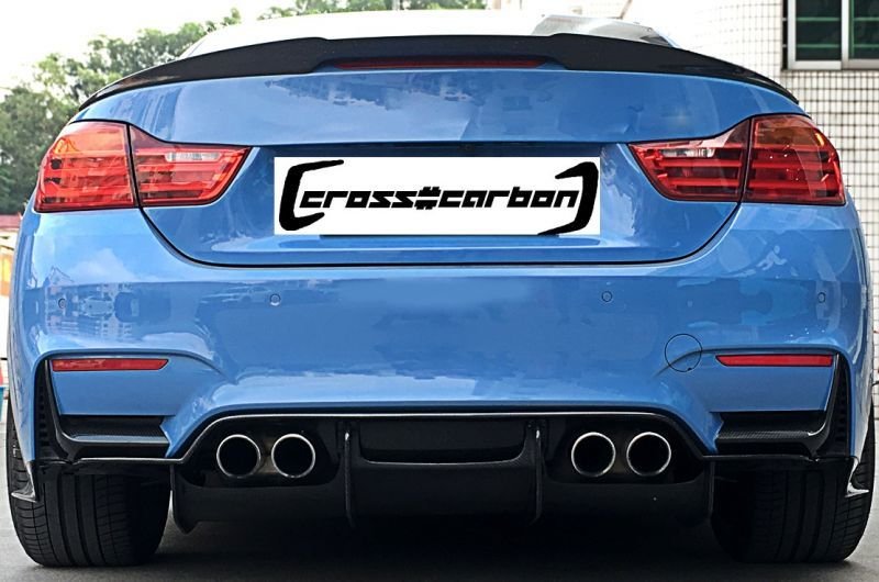 画像1: ◆BMW F80M3/F82M4用リアバンパーカーボンスプリッターセット/バンパーガーニッシュ/傷隠し機能備え (1)