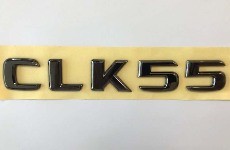 画像1: ◆メルセデス・ベンツ　汎用CLK55 ブラッククロームリアトランクエンブレム/グレードバッチ/AMG/人気商品/ブラックメッキ/鍍金/W208\W209 (1)