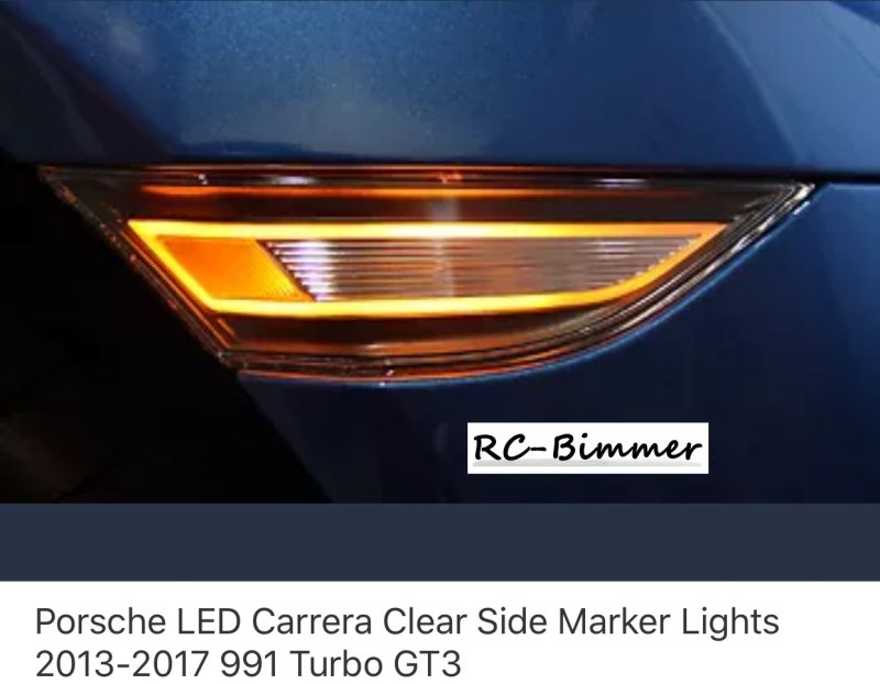 画像1: ◆ポルシェ991 カレラ/ボクスター/ケイマン/2012~2017用LEDクリアサイドマーカーセット/キャンセラー内蔵/GTS/TURBO/ターボ/タルガ/GT4/スパイダー/ウインカーセット (1)