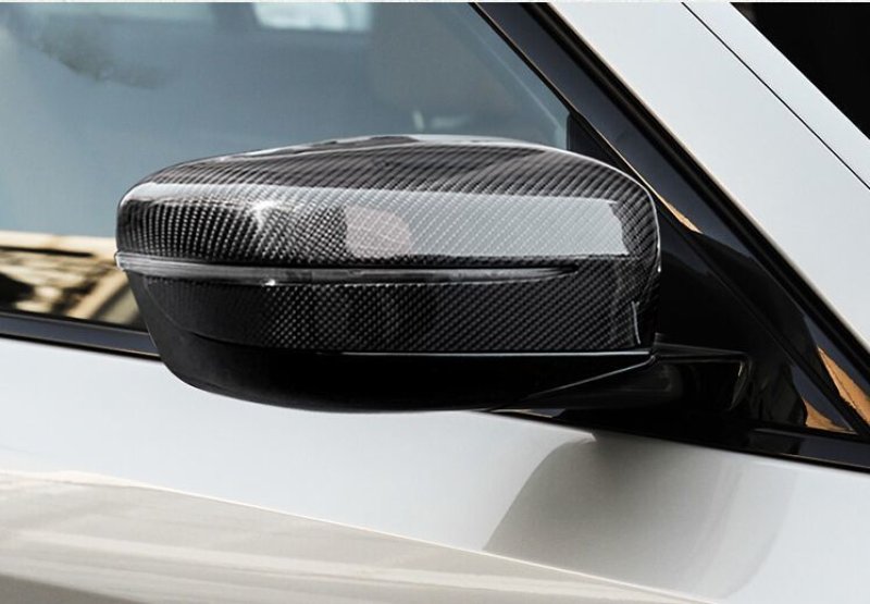 画像1: LHD◆BMW G30/G31 5シリーズ用粘着カバー式カーボンミラーカバーセット/ドアミラーカバー/サイドミラーカバー/PERFORMANCE/520/530/550/540/ (1)