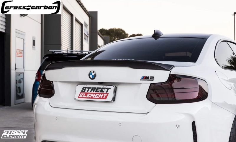 画像1: ◆BMW F87M2 /M2コンペティション用VRSカーボントランクスポイラー/カーボンリップ/リアスポイラー/クロスカーボン/シュタイナー (1)