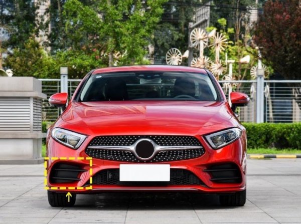 画像4: ドライカーボン◆メルセデス・ベンツ C257 CLSクーペ用スポーツモデルバンパーカナード6点セット/スプリッター/フリッパー/CLS43/CLS53/CLS63/クロスカーボン (4)
