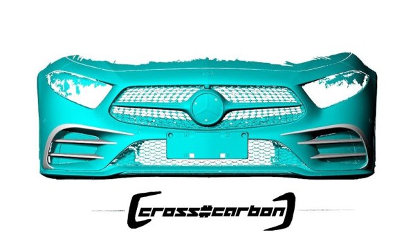 画像5: ドライカーボン◆メルセデス・ベンツ C257 CLSクーペ用スポーツモデルバンパーカナード6点セット/スプリッター/フリッパー/CLS43/CLS53/CLS63/クロスカーボン (5)