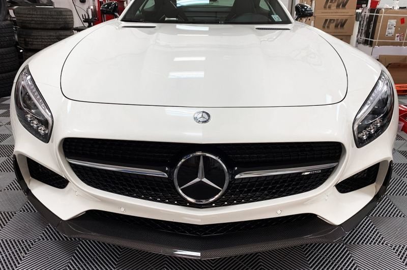 画像1: ◆メルセデス・ベンツ C190 AMG GT/GTS用5ピースカーボンフロントスポイラー/カーボンリップ/アンダーリップ (1)