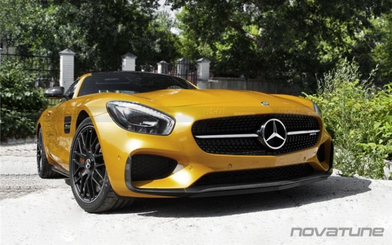 画像1: タイプ2◆メルセデス・ベンツ C190 AMG GT/GTS用カーボンサイドステップセット/サイドスカート/アンダーリップ (1)