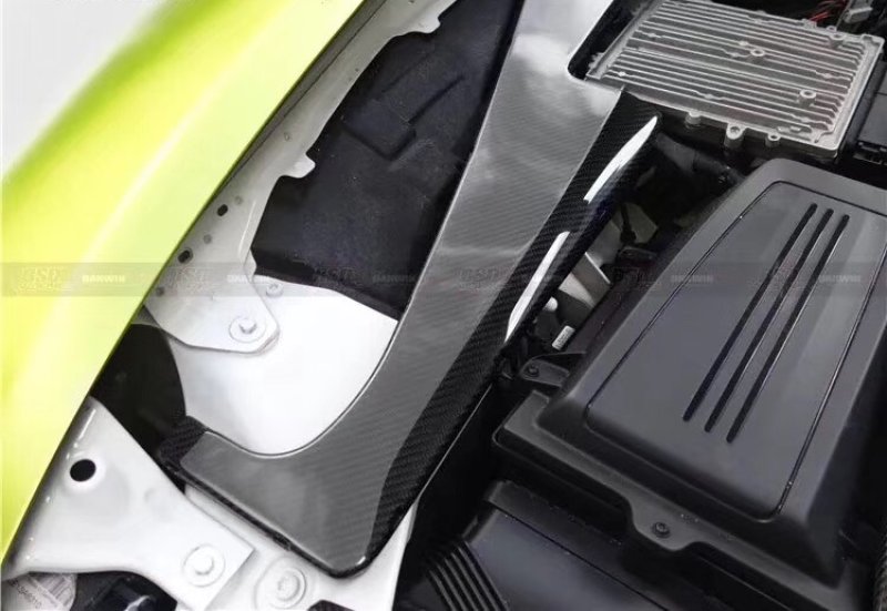 画像2: ◆メルセデス・ベンツ C190 AMG GT/GTS用カーボンラジエターカバー/エンジンルームカバー/ドライカーボン/日本製原料使用/クロスカーボン/DRYCARBON (2)