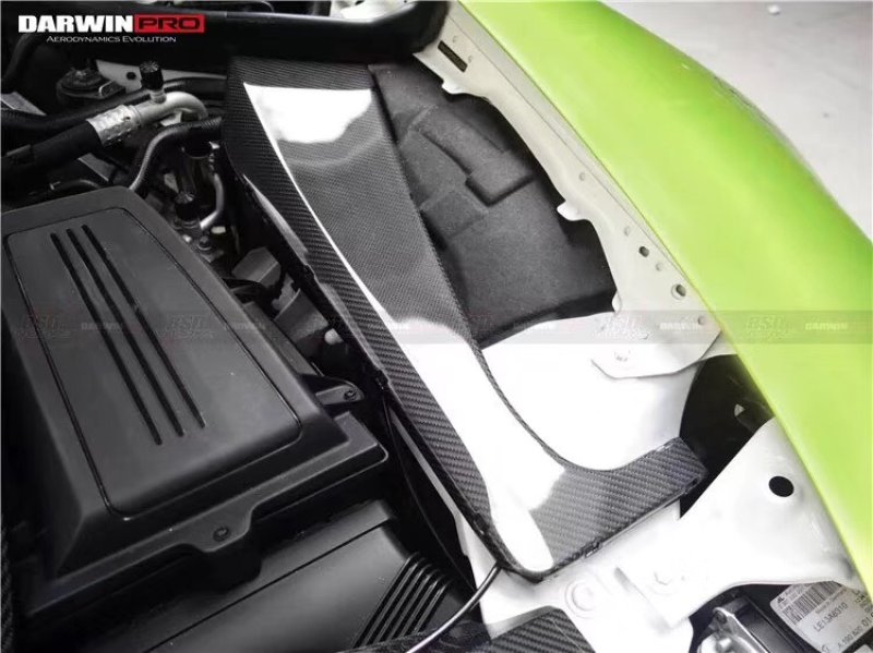 画像3: ◆メルセデス・ベンツ C190 AMG GT/GTS用カーボンラジエターカバー/エンジンルームカバー/ドライカーボン/日本製原料使用/クロスカーボン/DRYCARBON (3)