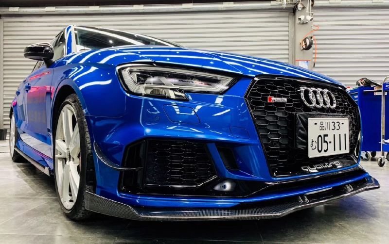 画像1: ◆アウディ8V RS3 2019~用カーボンエアロフルセット/ばら売り販売可能/フロントスポイラー/トランクスポイラー/ディフューザー/サイドステップ/カナード/AUDI (1)