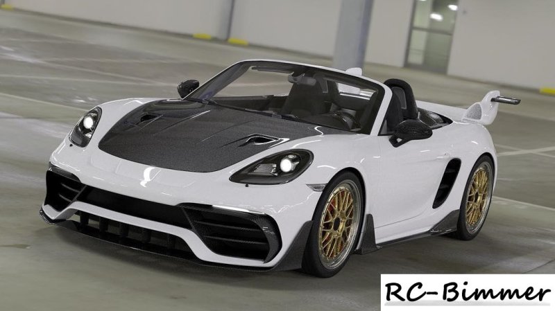 画像1: ◆ポルシェ 718 ケイマン/ボクスター用Stuttmate クジラタイプリアGTウイング/リアスポイラー/GTスポイラー/クロスカーボン/RUF/RWB/987/968/911 (1)