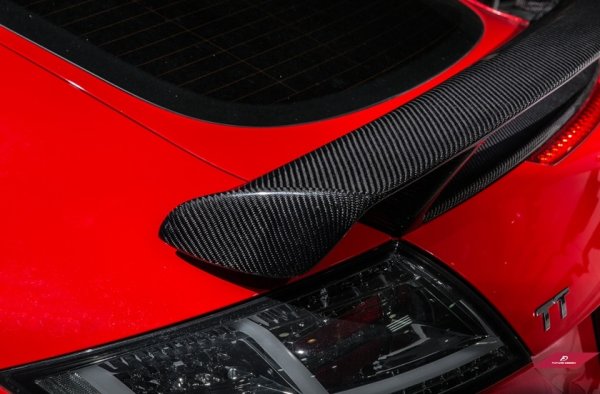 画像5: ◆アウディ8J MK2 TT/TTS/TTRS PPIデザインリアカーボントランクスポイラート/リアウイング/電動ウイング/AUDI/二層式 (5)