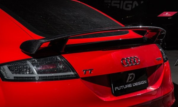 画像2: ◆アウディ8J MK2 TT/TTS/TTRS PPIデザインリアカーボントランクスポイラート/リアウイング/電動ウイング/AUDI/二層式 (2)