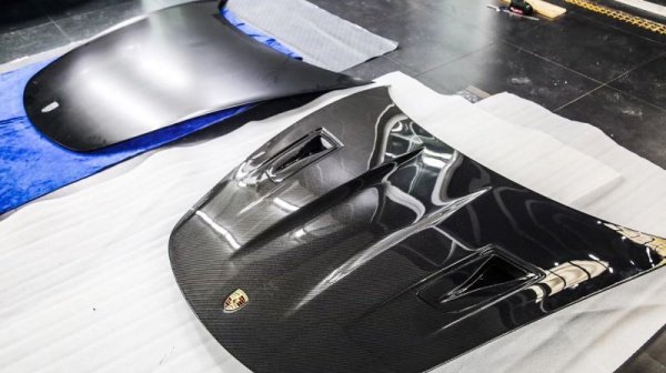 画像6: ◆ポルシェ991.1 GT2RSタイプカーボンボンネット エンジンフード カレラ 前期車両 RUF 本物カーボン 人気商品 (6)