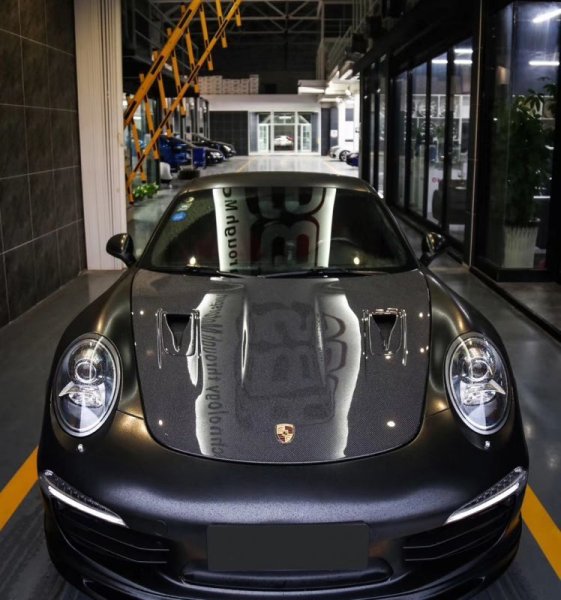 画像8: ◆ポルシェ991.1 GT2RSタイプカーボンボンネット エンジンフード カレラ 前期車両 RUF 本物カーボン 人気商品 (8)