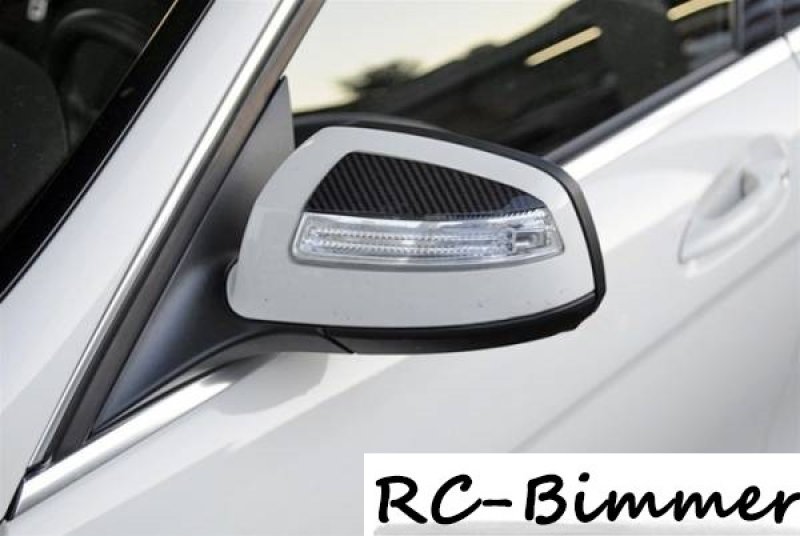 画像1: ◆メルセデス・ベンツ W204前期用カーボンミラーパネル/ミラーガーニッシュ/左右セット/C200/C250/C300/C63/ドライカーボン製法/クロスカーボン/ (1)