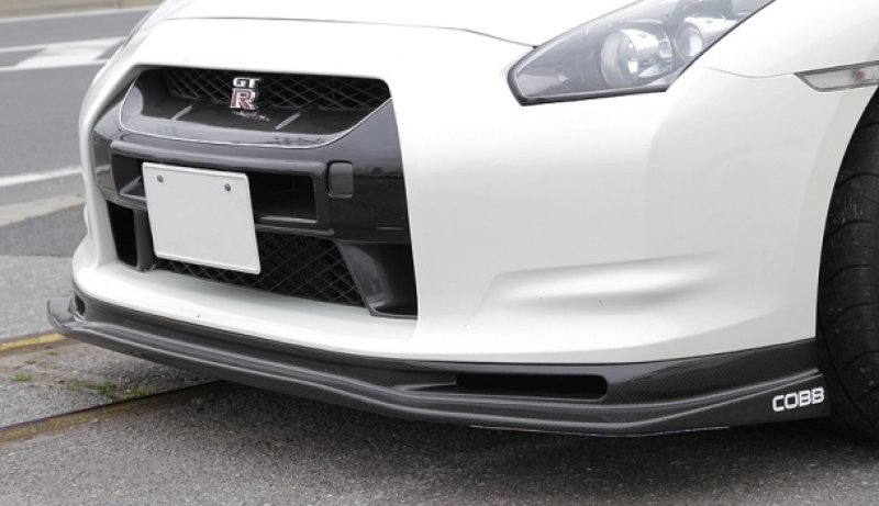 画像1: ニッサン◆R35 GT-R用JDMタイプ ダクト付 カーボンリップスポイラー/フロントスポイラー/カーボンウイング/綾織カーボン/MY08/MY09/MY10/トップ/TOP/シークレット/Secret  (1)