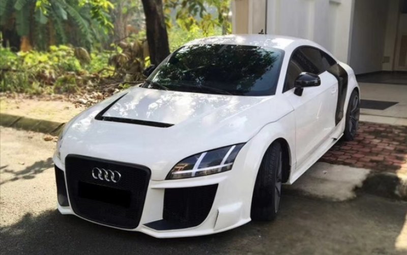 画像3: ◆AUDI アウディ 8J TT/TTS/TT-RS用 ブラック・セイルズ フロントバンパーセット/ハーフカーボン/FRP/綾織カーボン/BLACK/SAILS/ (3)