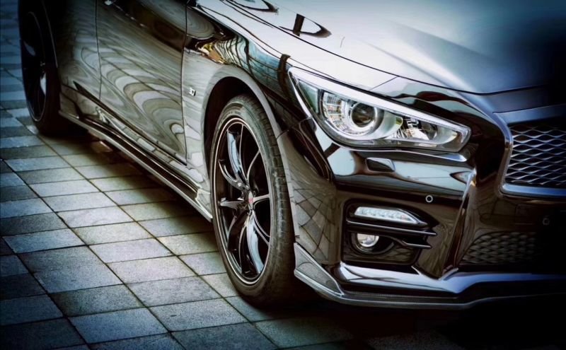 【新品】日産V37スカイラインリアデフューザーQ50スポイラーエアロ Amazon | CARIG リアディフューザー 2014-2017 インフィニティ