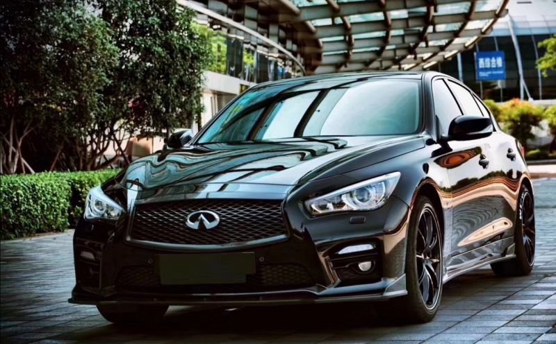 画像1: ニッサン/インフィニティ V37/Q50 スカイラインセダン用Stillenタイプカーボンフロントスポイラー/カーボンリップ/ルーフスポイラー/リアウイング/トランクスポイラー/サイドステップ/ディフューザー/アンダーリップ/スティレン (1)