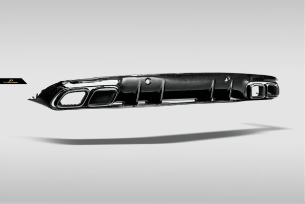 画像10: ◆ベンツ W205/C205 クーペ カブリオレ用 2019~C63AMG ED1タイプ 専用ディフューザー+スクエアテールパイプセット/マフラーカッター/テールガーニッシュ/AMGマフラー/純正同様素材/人気/C180/C200/C300/C43/ブラケット付 (10)