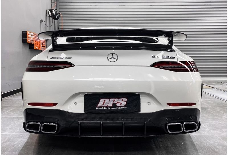 画像1: ◆ベンツ X290 AMG GT 4ドアクーペ用リアカーボンディフューザー/ディフェーザー/ガーニッシュ/本物カーボン/AMG/63S/エクステンション/エディション1 (1)