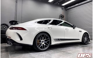 ◇ベンツ X290 AMG GT63 4ドアクーペ用カーボンサイドスカートセット/サイドステップ/ガーニッシュ/本物カーボン/AMG /63S/エクステンション/エディション1