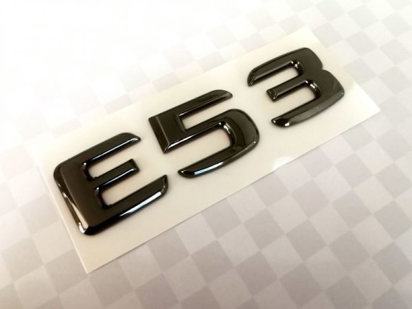 画像1: ◆ブラッククローム E53 AMG エンブレム W213 S213 W212 E200 E300 E400 黒メッキ AMGグレード バッチ (1)