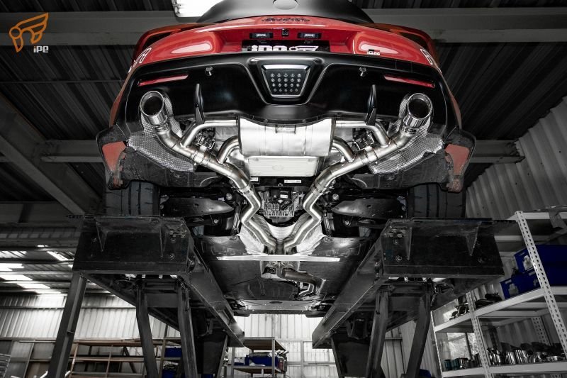 画像1: ◆イノテック iPE A90 GR スープラ 用ステンレス製可変バルブマフラーフルシステム/センターパイプ/キャタライザー/フロントパイプ/OBD/トヨタ/Supraモジュール (1)