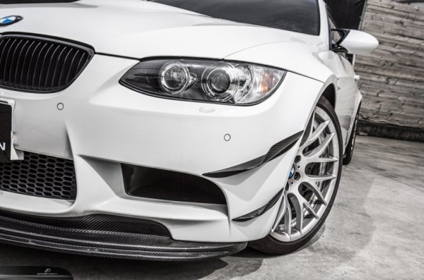 画像4: ◆BMW E92M3 E90M3 E93M3用 GTSタイプ本物カーボン フロントスポイラー/カーボンリップ/カーボンスポイラー/アンダーリップ/DTM/チャレンジ/綾織/2ピース (4)