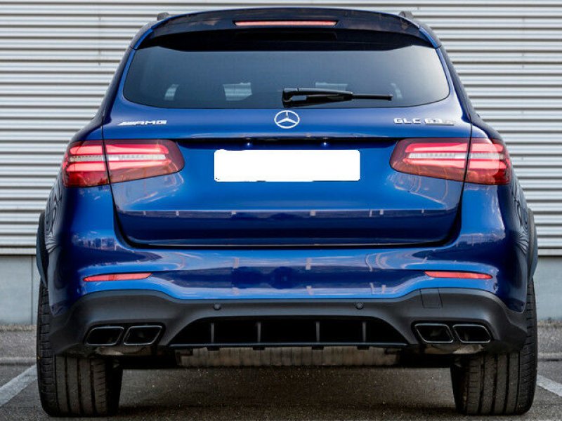 画像1: 前期◆メルセデス・ベンツ W253/X253 GLC/GLC SUV用 63AMG仕様リアディフューザー+専用テールパイプセット/63ディフェーザー/整流効果/PPウレタン/GLC200/GLC250/GLC43/GLC63 (1)