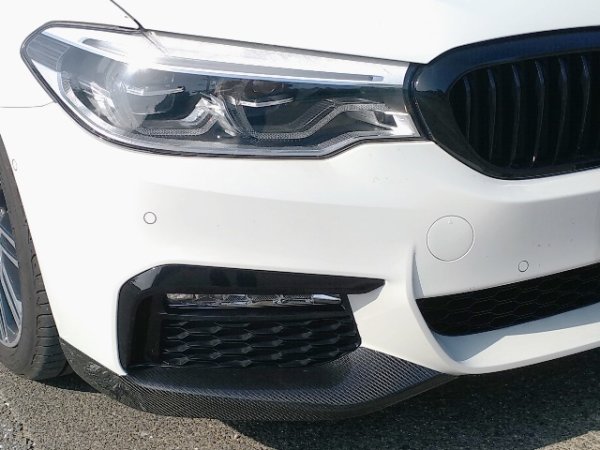 画像3: ◆BMW G30 G31 セダン ツーリング用 パフォーマンスタイプカーボンスプリッターセット/フロントリップ/カナード/ドライカーボン/520/533/530/540/550/M5/軽量化/左右セット (3)