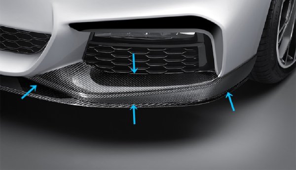 画像4: ◆BMW G30 G31 セダン ツーリング用 パフォーマンスタイプカーボンスプリッターセット/フロントリップ/カナード/ドライカーボン/520/533/530/540/550/M5/軽量化/左右セット (4)